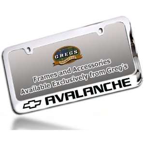  Avalanche License Plate Frame, Chrome Brass Chevrolet 