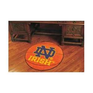 NCAA NOTRE DAME FIGHTING IRISH LOGO BASKETBALL SHAPED DOOR MAT RUG 