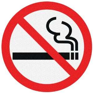 FloorSignage Concrete Graphic Prohibition Sign, No Smoking, 14 