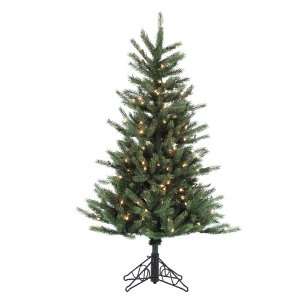  4.5 Pre lit Tiffany Spruce Slim Artificial Christmas Tree 