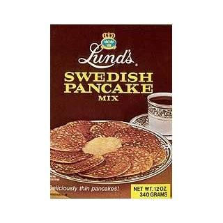 Lunds Swedish Pancake Mix, 12 Ounce (Pack of 6)  Grocery 