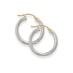  Traditional 1 Inch White Gold Hoop Earrings Jewelry