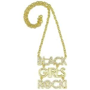  Black Girls Rock Necklace Medium Gold Color Jewelry