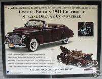 Danbury Mint 1941 Chevy Special Deluxe Sales Brochure  