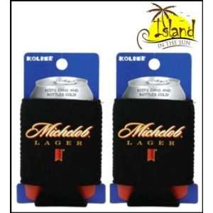  (2) Michelob Lager Beer Can Koozies Cooler Sports 