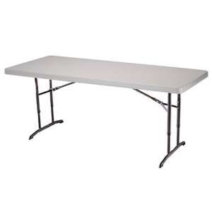  Lifetime 22920 6 Foot Adjustable Folding Table with 72 by 