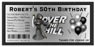 20 OVER THE HILL 40th 50th 60th BIRTHDAY PARTY FAVORS ~ WATER BOTTLE 