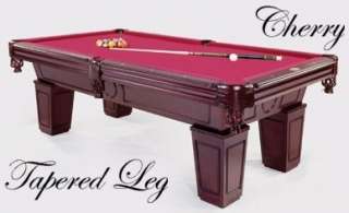 foot POOL TABLE w/ TAPERED LEG ~CHERRY~FREE SHIP~ NEW  