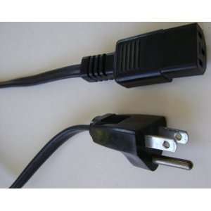  6 foot Computer or TV Flat Smooth AC Power Cable Cord , UL 