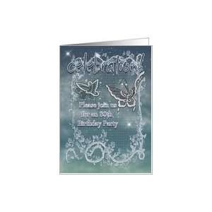  80th Birthday Party   Butterfly Invitation Card Toys 