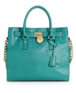 MICHAEL Michael Kors Handbag, Hamilton Gold Hardware Ostrich North 