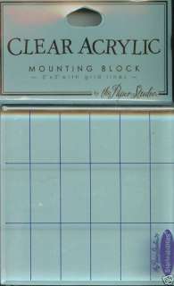 Clear Acrylic Mounting Block 3x3 For Rubber Stamps NEW  