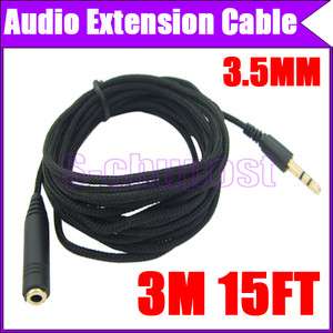 3M 10FT 3.5mm Male to Female Stereo Audio Adapter Extension Cable for 