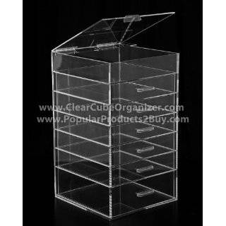 Acrylic Cube Makeup Organizer (6 drawers plus one w/lid)