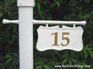 Personalized Lamp Post Address Number Sign or Cast Hanging Light Pole 