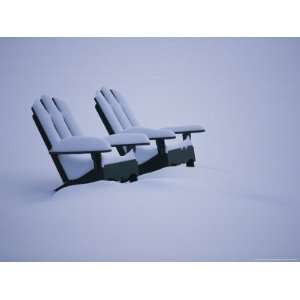  A Pair of Adirondack Chairs in the Snow National 