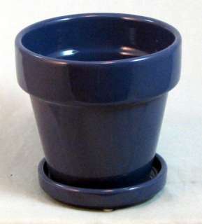 Fiesta Ceramic Pot/Saucer   Purple   4.5 x 4.3  