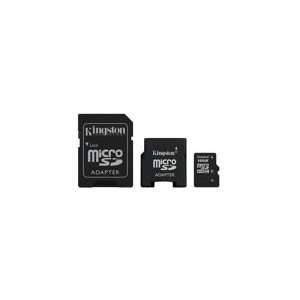  Kingston 16 GB Class 4 MicroSD Flash Card with 2 Adapters 
