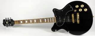Agile AD2300 6 String Electric Guitar Black 3 Piece Solid Mohogany 