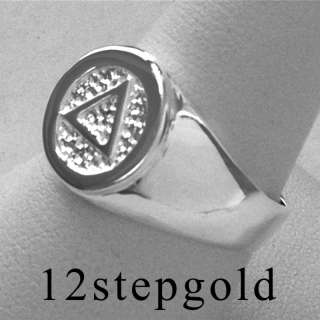 AA Alcoholics Anonymous Jewelry Wide Signet Symbol #90  