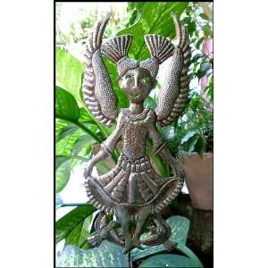  Angel Garden Plant Stick   Haitian Metal Decor