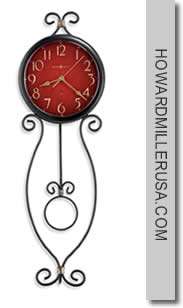 625392 Howard Miller 24 Quartz metal wrought iron pendulum Wall Clock 