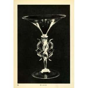  1939 Print Antique 17th Century Bouquetier Ornate Glass Flower Vase 