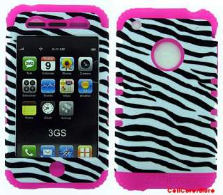 in 1 Silicone Rubber+Hard Cover Case for Apple Iphone 3g Leather 