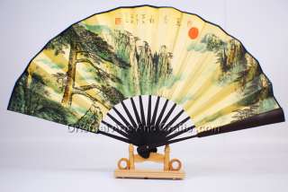 Handmade Traditional Folding Hand Fan Asian Gift Bamboo Wall Art 