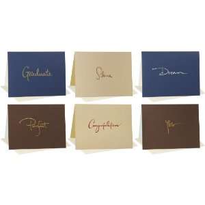  Assorted Box Set of 6 Blank Note Cards Graduate, Shine 