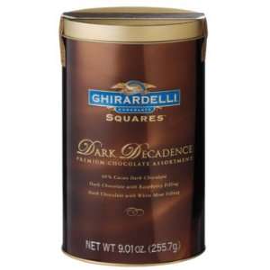 Ghirardelli Squares   Dark Decadence   Assorted, 9 oz tin, 3 count