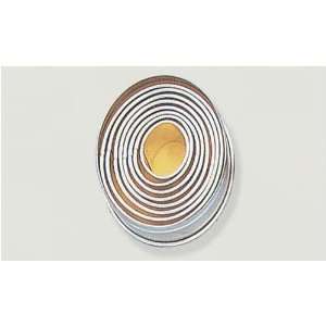  Tin 9 Piece Assorted Oval Plain Dough Cutter Set   1 3/8 