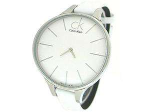 Calvin Klein White Leather Strap Ladies Watch K2B23101
