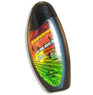 AUSTRALIAN GOLD BROWNING FURY BRONZER * SEALED TANNING BED LOTION FREE 