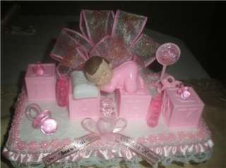 Baby Shower Girl Cake Topper Centerpiece Decoration  