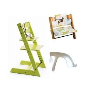   High Chair, Cushion, and Baby Rail   Lime with Tales Cushion Baby
