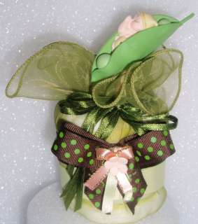 PEA IN A POD BABY DIAPER CUPCAKE SHOWER CAKE GIFT FAVOR  