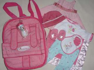 AMERICAN GIRL Bitty Baby Pink Starter Set NIB Retired diaper bag 
