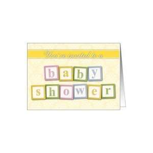  Baby Shower Multicolored Blocks Card Health & Personal 