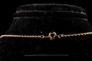 Vintage Gold Rhinestone Ball Pendant Necklace  