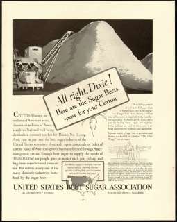 1937 Print Ad UNITED STATES BEET SUGAR ASSOCIATION  
