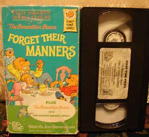 The Berenstain Bears Forget Their Manners & Wicked Weasel Spell Vhs 