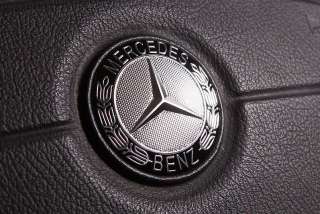 Mercedes Benz Black Logo Steering Wheel Badge C Class W201 W202 W203 