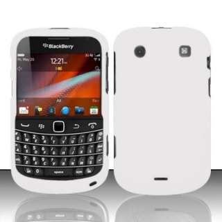 for AT&T T Mobile Blackberry Bold 9900 4G White Rubberized Hard Case 