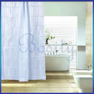   Stripe Ribbon Look Polyester Shower Curtain Bath Curtain Blue  