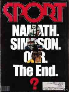 1977 Sport Magazine Joe Namath Bobby Orr O.J. Simpson  