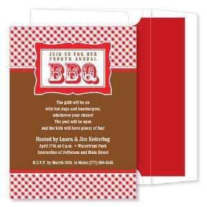   Collections   Invitations (Gingham BBQ Brown)