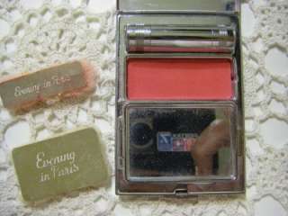   Paris Compact Lipstick Powder Puffs Mirror Bourjois NY Chrome  