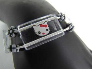 Hello Kitty Red Bow Stretch Bracelet Clear + Bonus Hello Kitty Ring 
