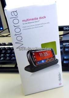 New Original OEM Motorola Cliq 2 MB611 Multimedia Dock Station+Home 